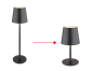 Preview: GLOBO Akku LED Tischleuchte VANNIE, H 36 cm, dimmbar, schwarz, 58438G